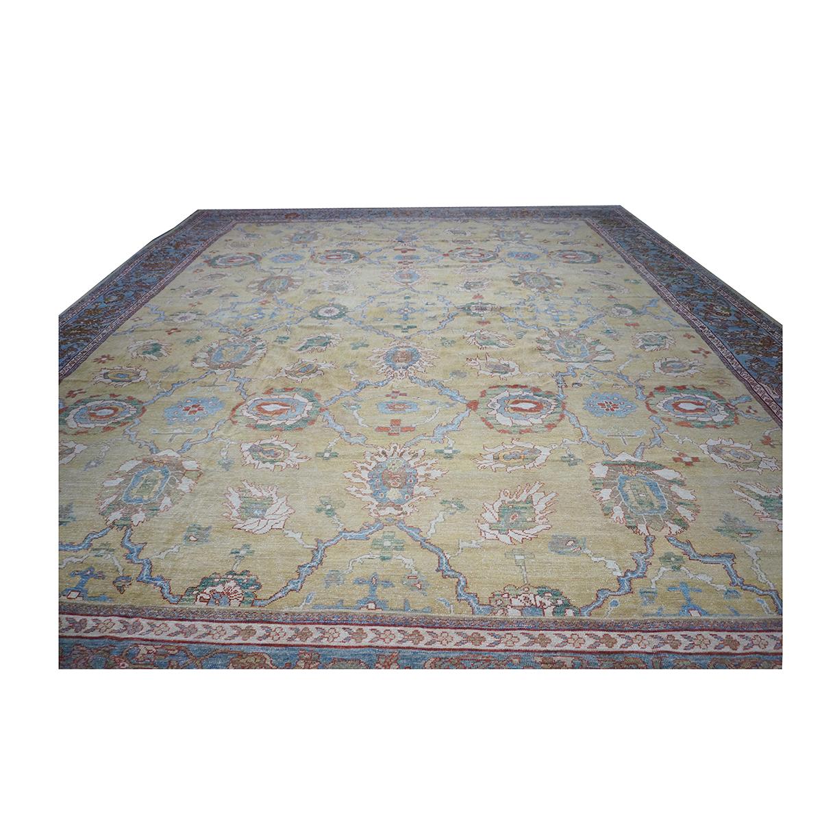 Ashly Fine Rugs presents a beautiful Antique Persian Sultanabad 16x19 Handmade Area Rug #1142157. Sultanabad carpets are classics in the world of interior design, and they continue to be used in many new and exciting ways in today's trendy