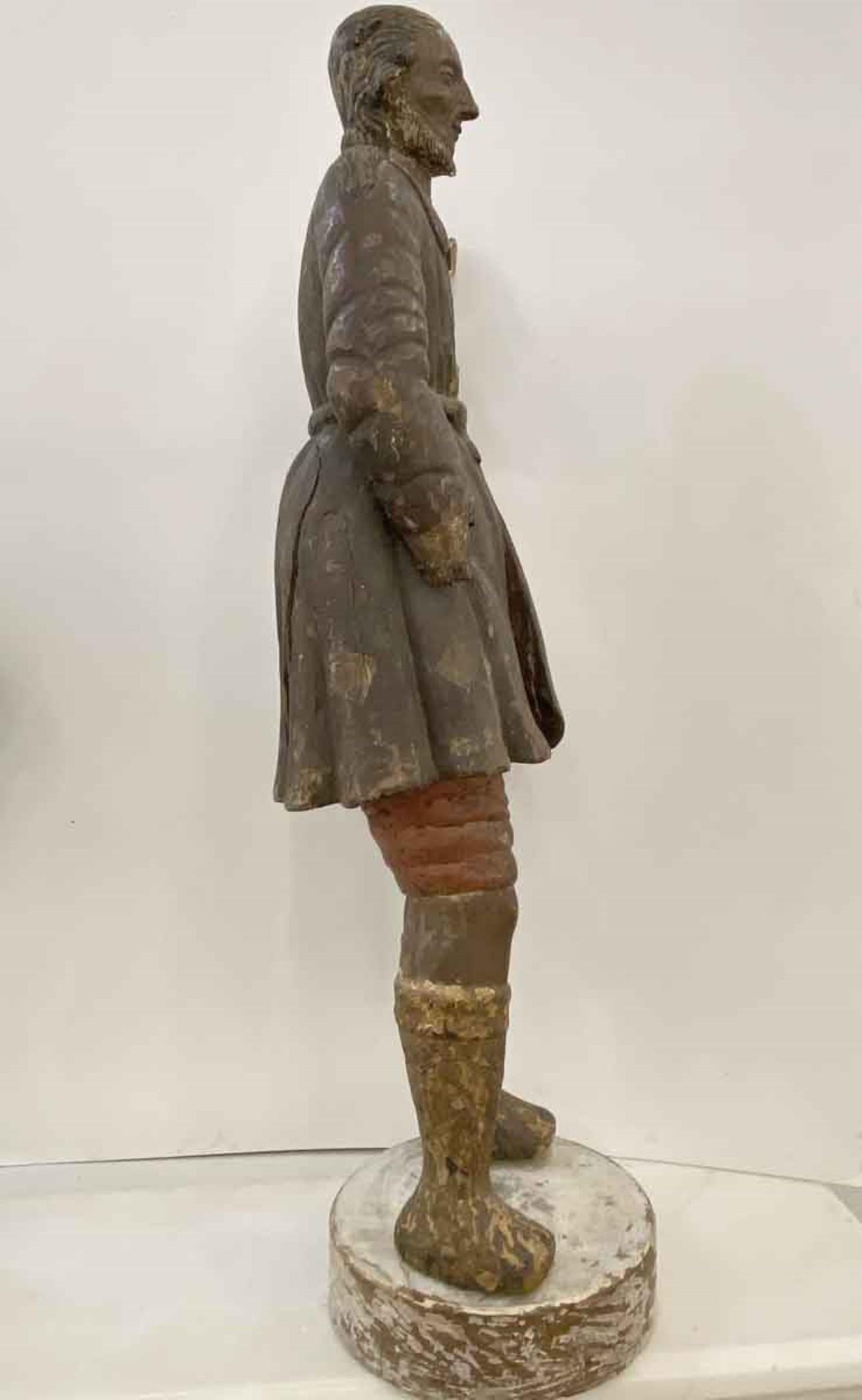 Spanish 1880s Antique Statue of San Isidro Hand Carved with Original Paint