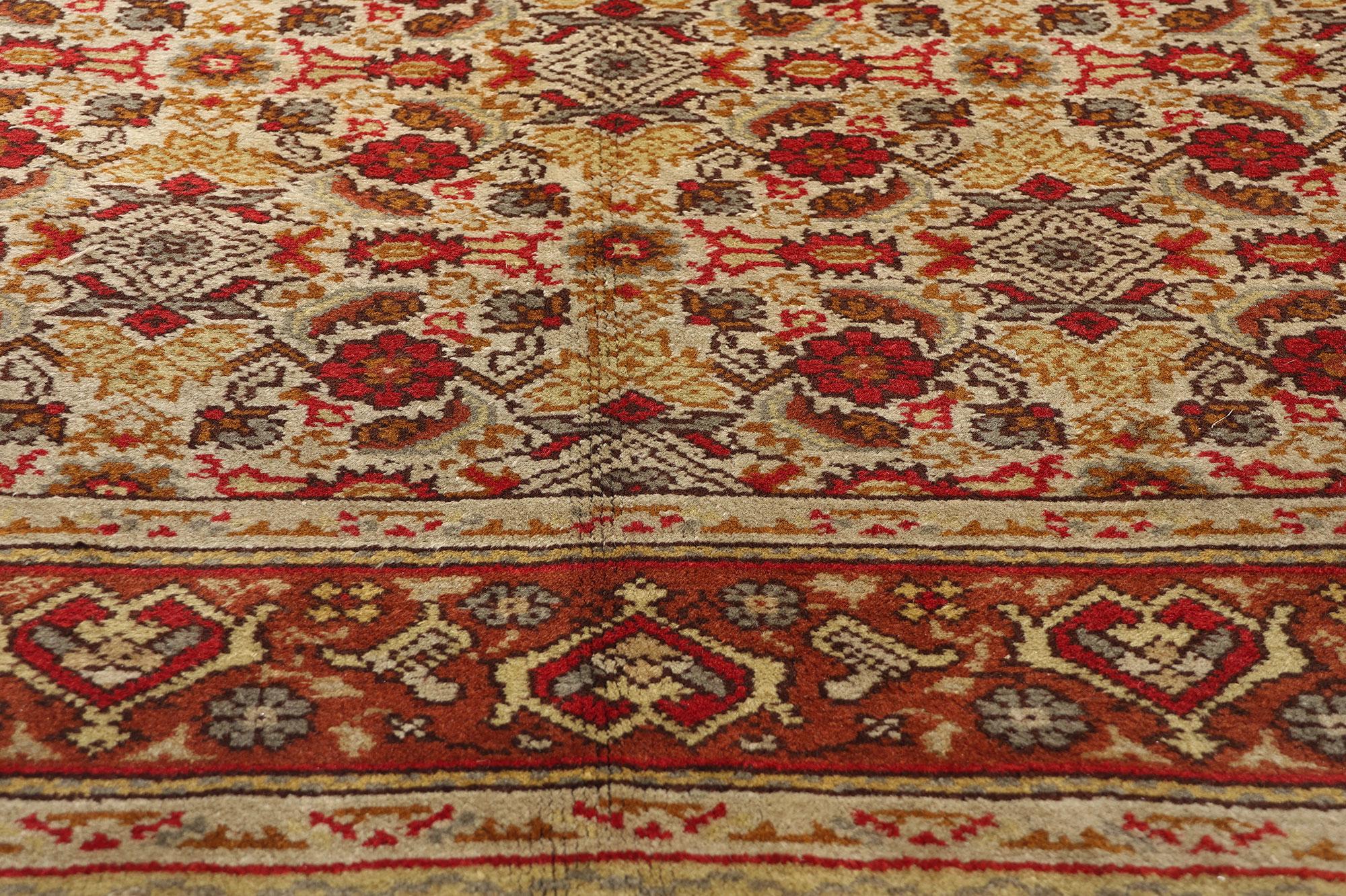 1880's Antique Turkish Oushak Rug, 08'01 x 11'04 For Sale 2