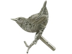 1880s Antique Victorian Sterling Silver 'Bird' Pepperette