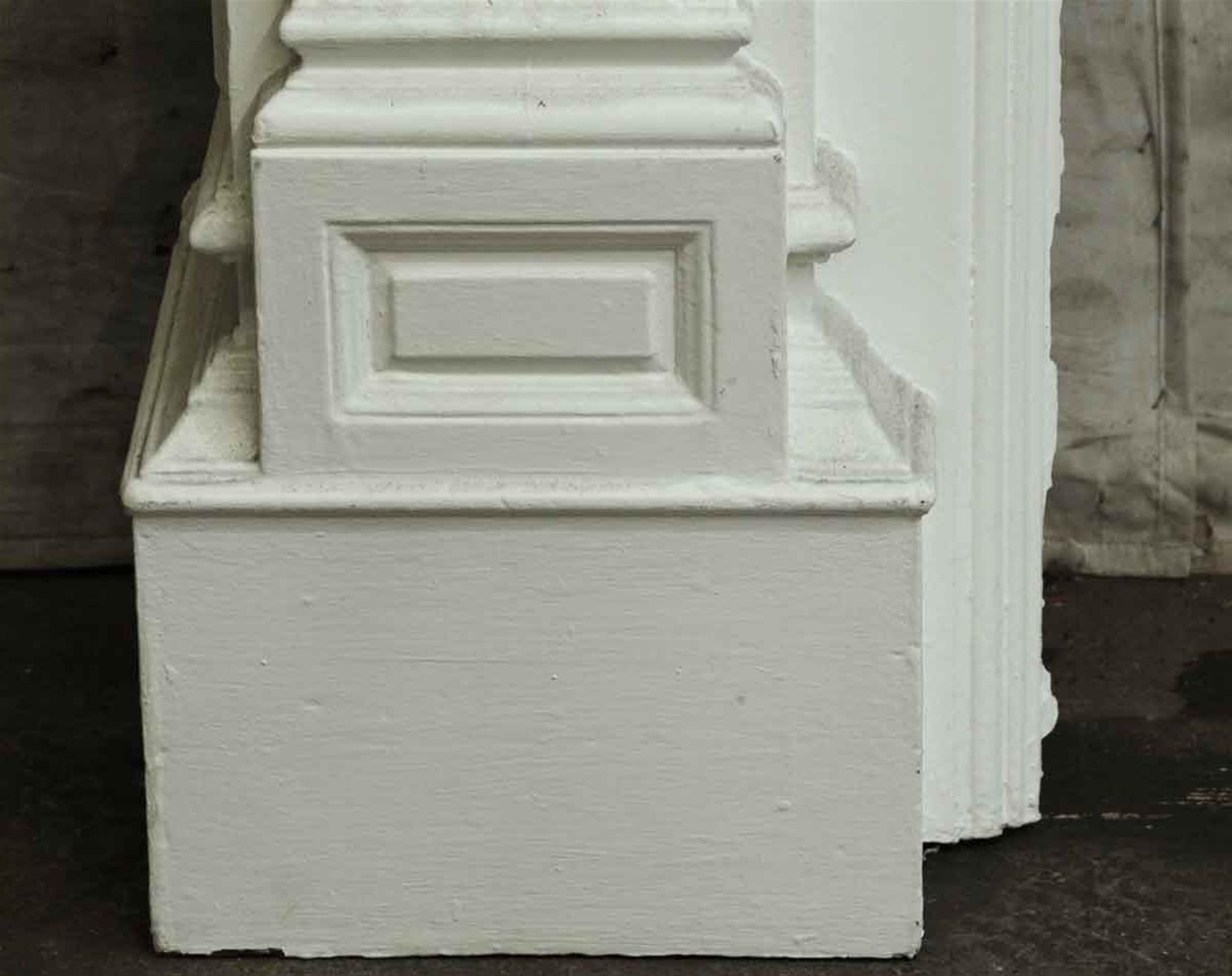 Late 19th Century 1880s Baroque Style White Antique Wooden Mantel