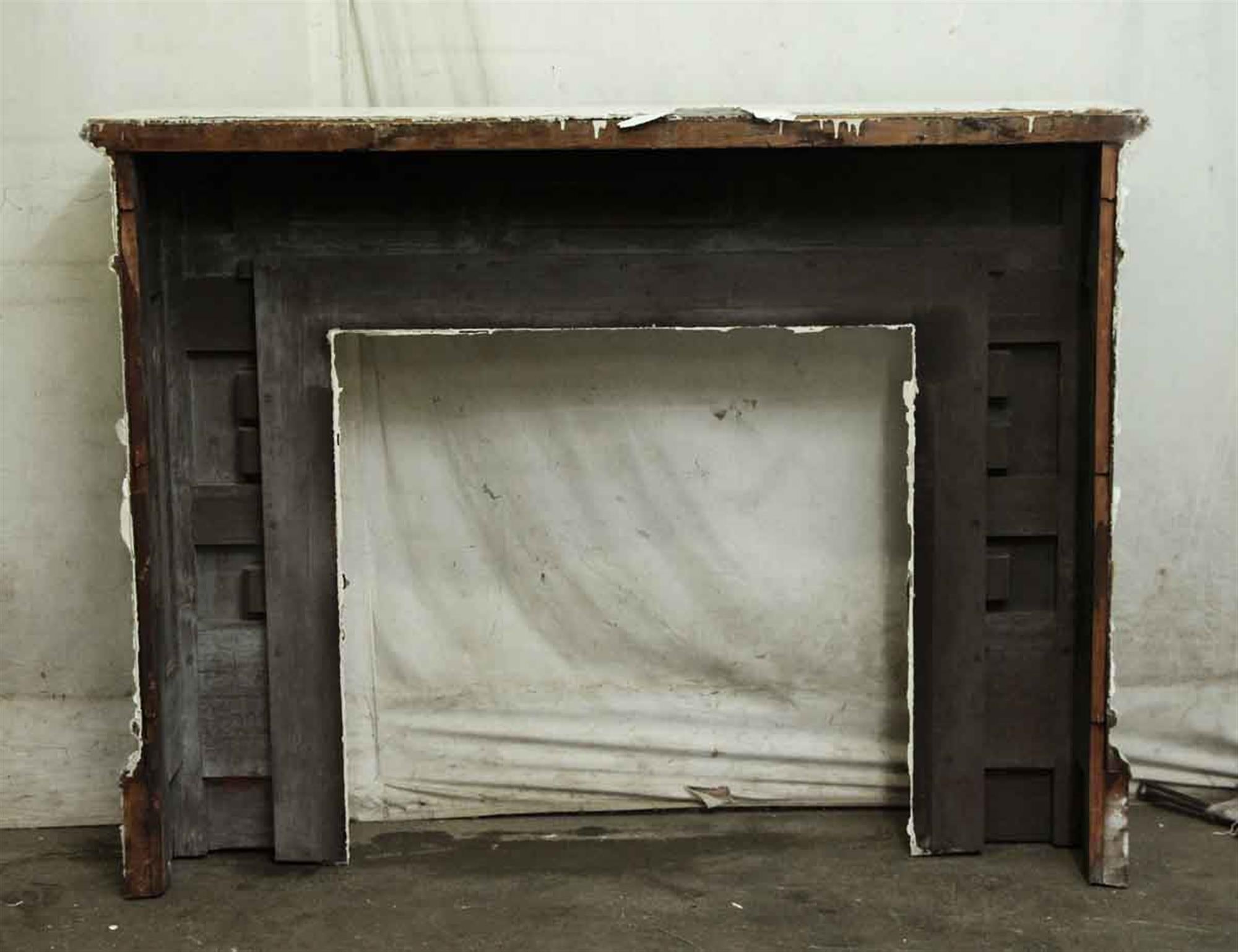 1880s Baroque Style White Antique Wooden Mantel 2