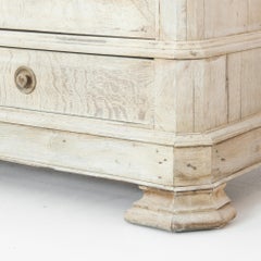 1880s Belgian Bleached Oak Armoire