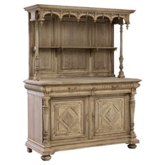 Armoire belge en chêne blanchi des années 1880