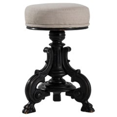 1880s Belle Epoque Wooden Stool