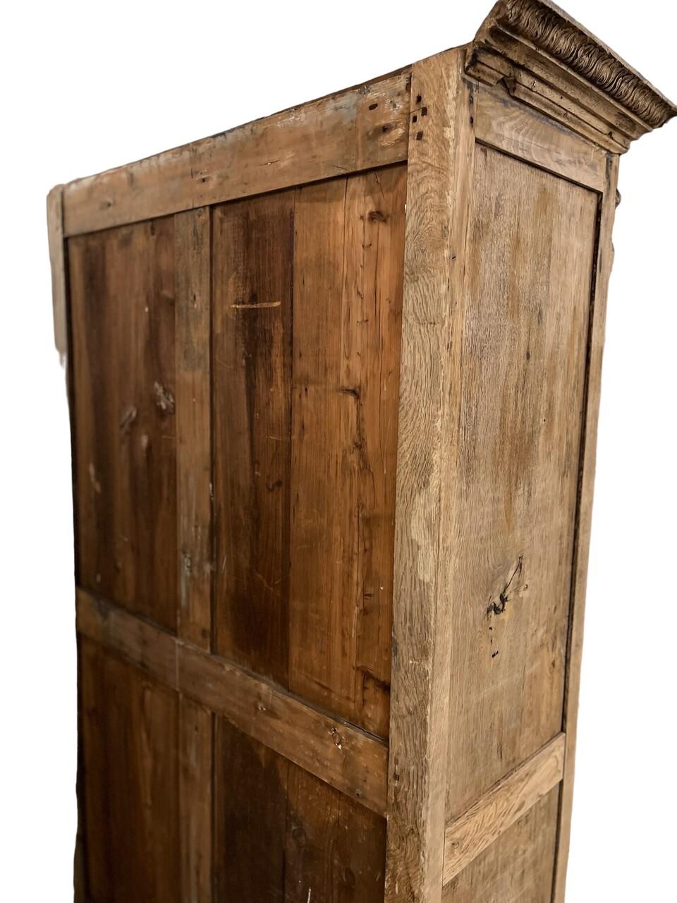 1880's Bleached / Carved Oak French Bookcase 5