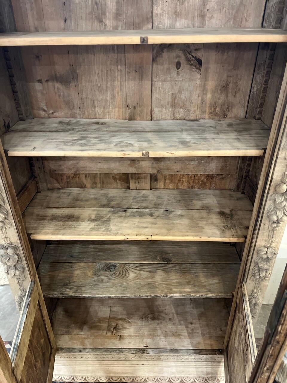 1880's Bleached / Carved Oak French Bookcase 2