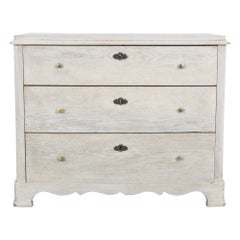 Antique 1880s Bleached Oak French Drawer Chest