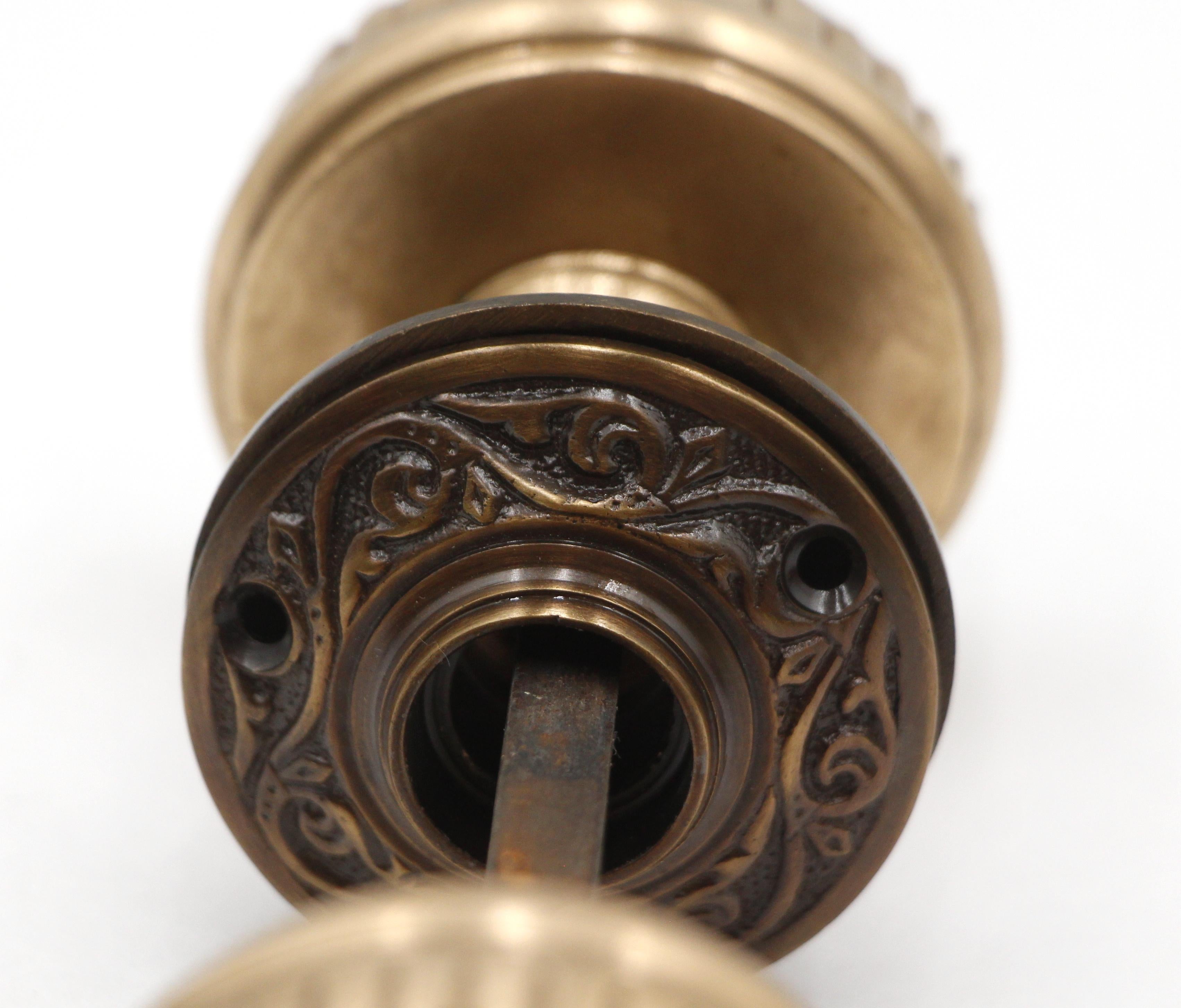 1880s Branford Vernacular Passage Doorknob Set Qty Available In Good Condition For Sale In New York, NY