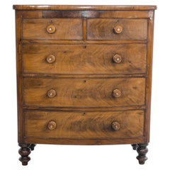 Antique 1880s British Wooden Chest of Drawers