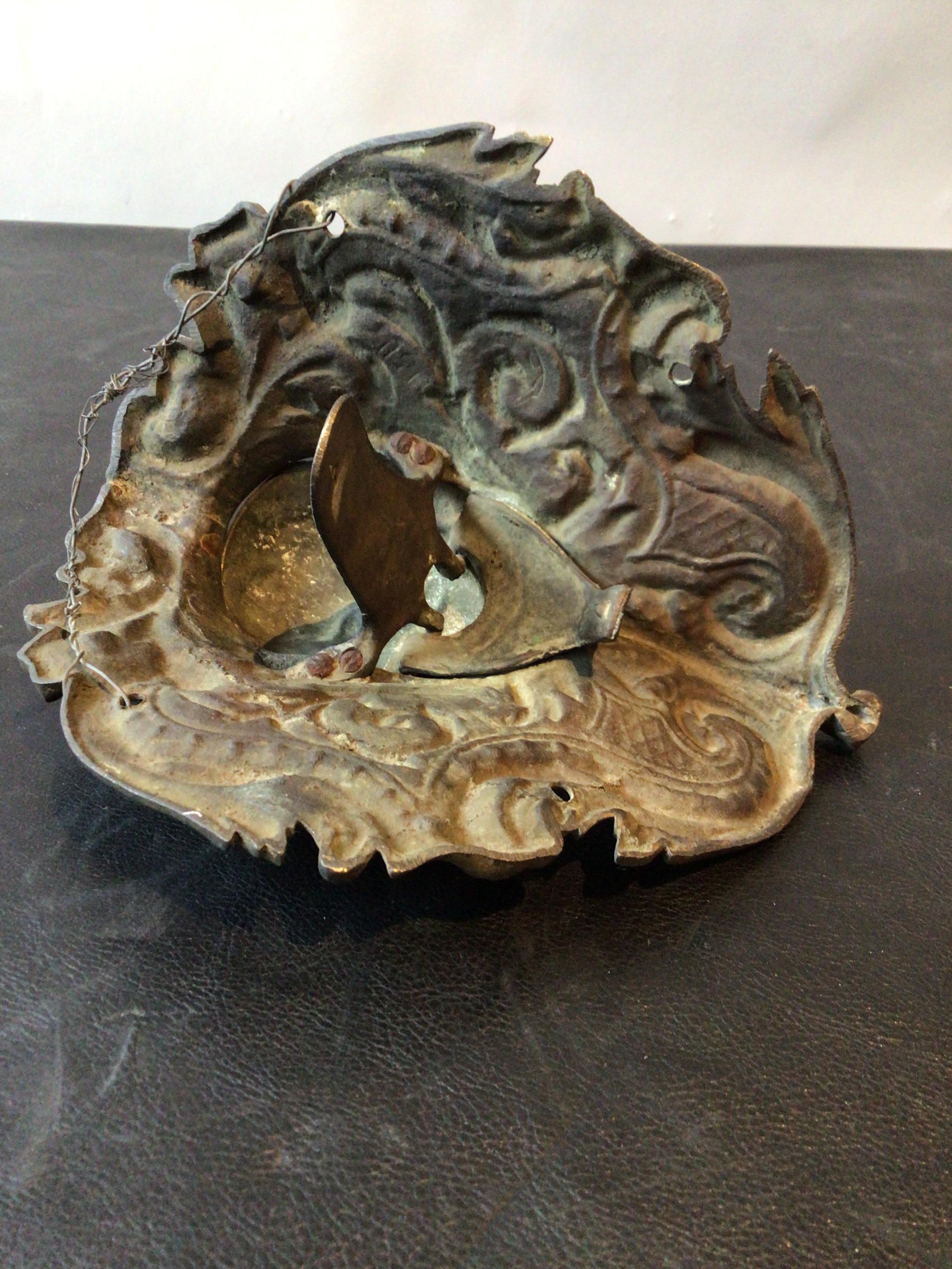 1880s Bronze Decorative Piece with Woman’s Head For Sale 7
