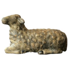 1880s Carved Wood Sheep