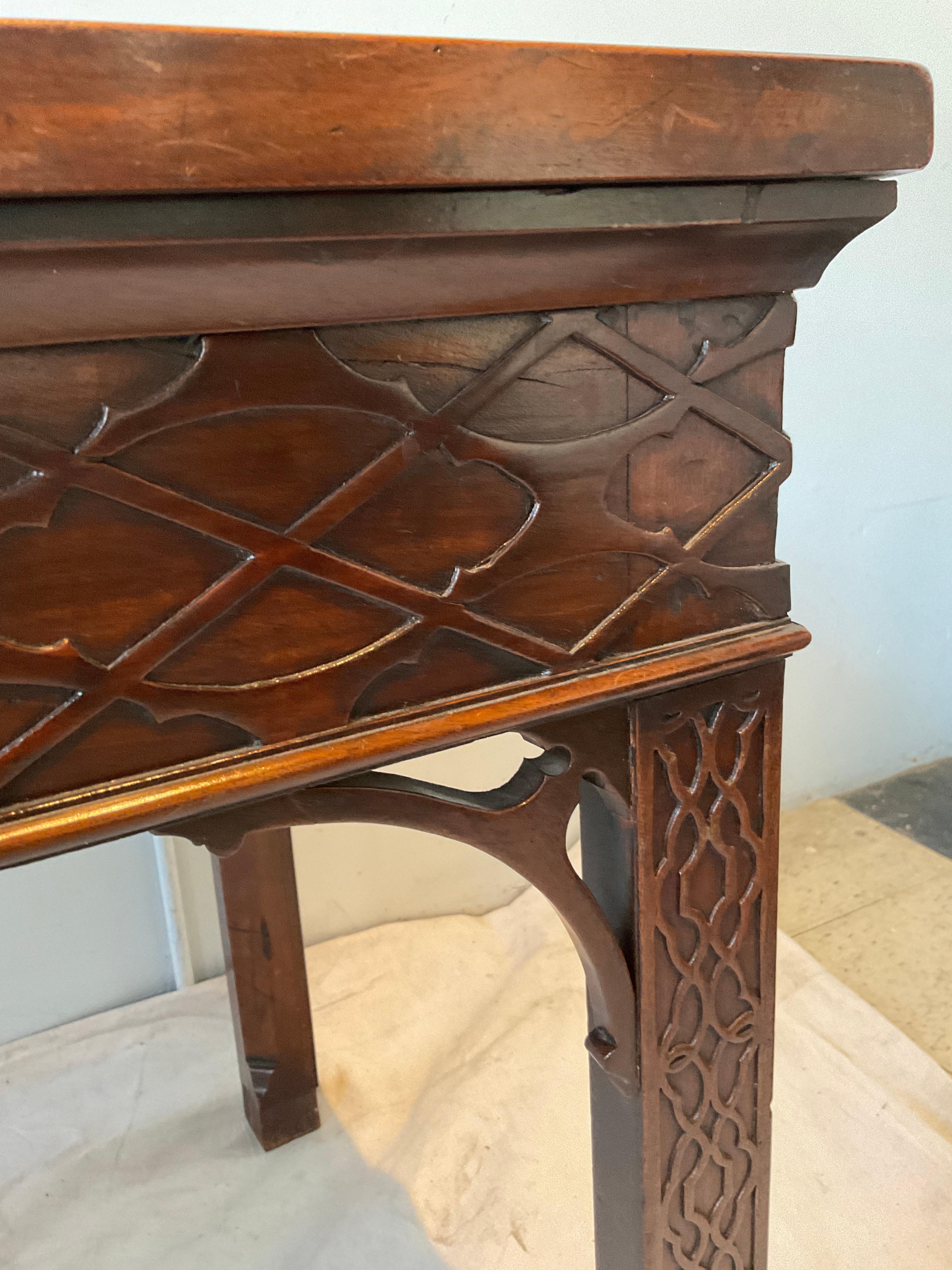 1880s Chinese Chippendale Console Table 4