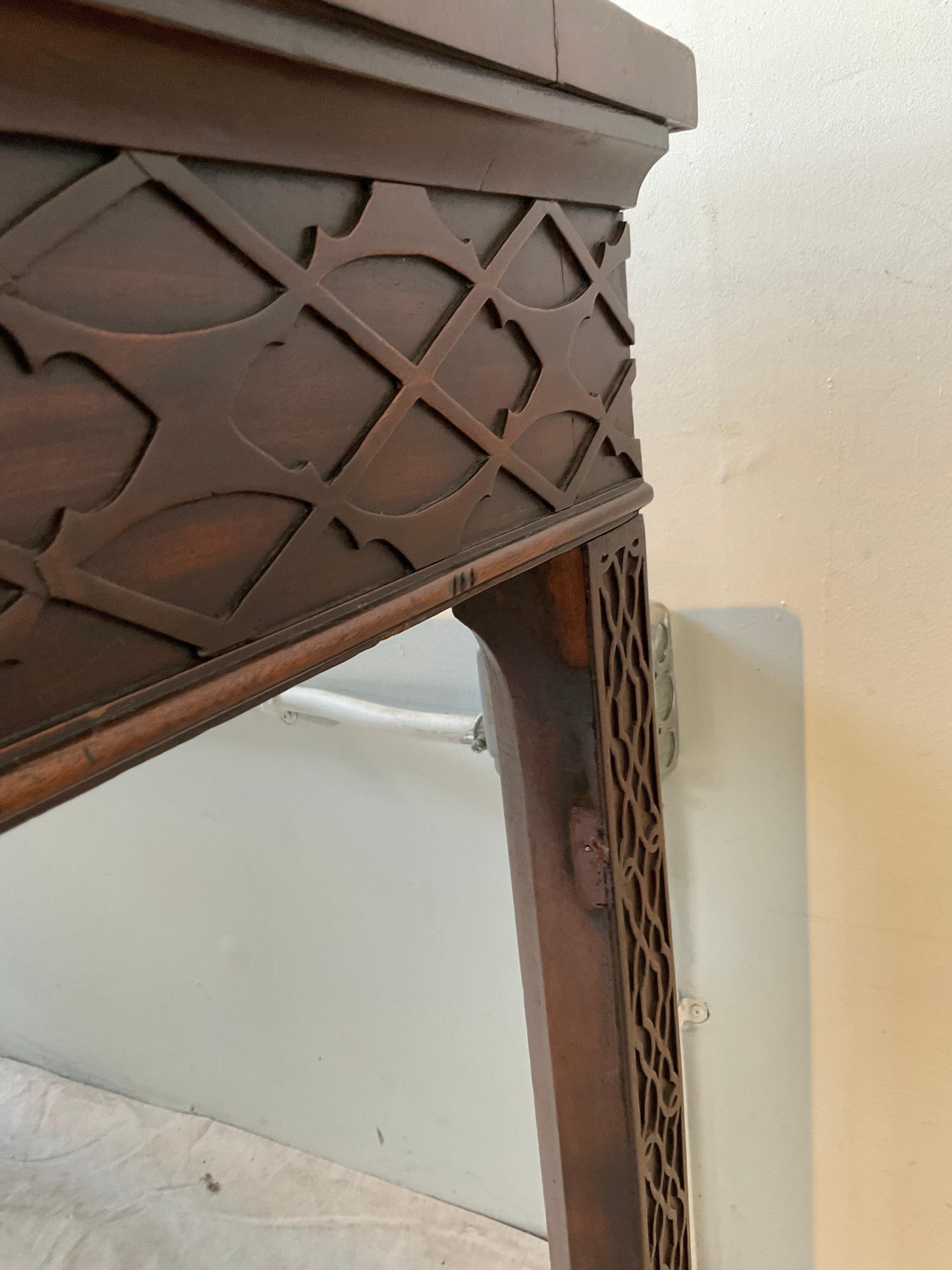 1880s Chinese Chippendale Console Table 6