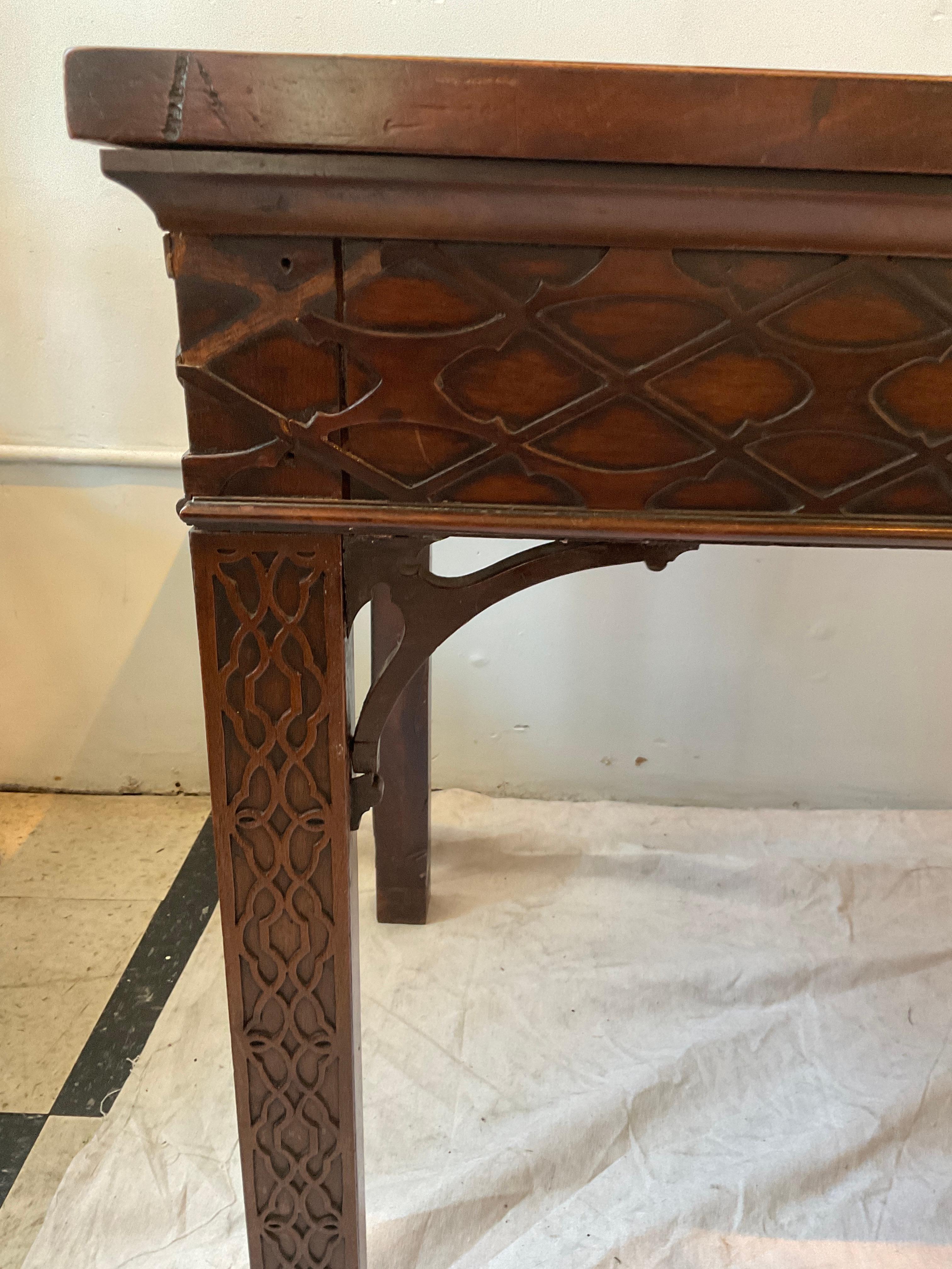 1880s Chinese Chippendale Console Table 3