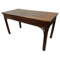 Antique 1880s Chinese Chippendale Console Table