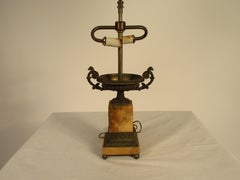 1880s Classical Bronze Urn on Sienna Marble Base