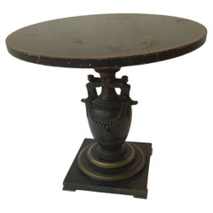 Antique 1880s Classical Bronze Urn Side Table