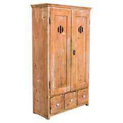 1880s Czech Wooden Cabinet with Original Patina