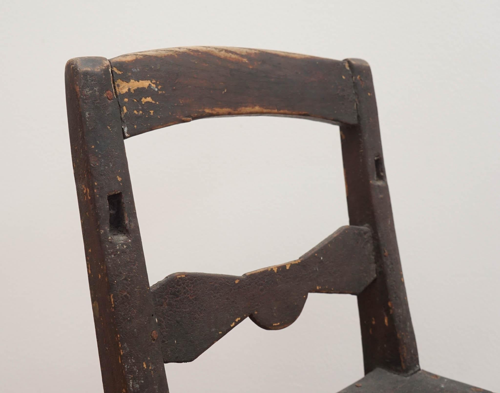 Late 19th Century 1880s Danish Antique Miniature Chair For Sale