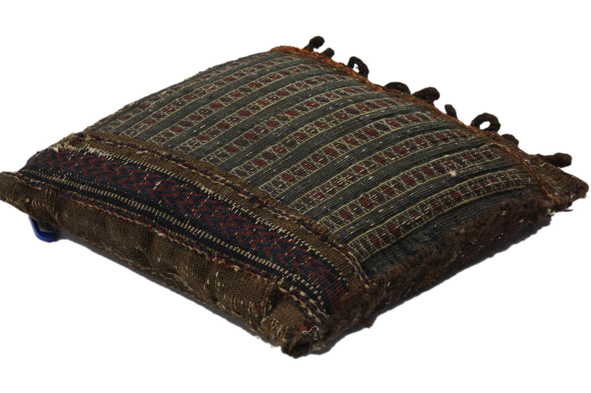 74587 Antique Afghan Rug Pillow, 01'01 x 01'04. Small Afghan pillows, often called Afghan kilim pillows or cushion covers, are decorative items made from handwoven kilims, which are flatwoven carpets. These pillows feature traditional Afghan designs