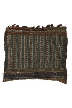 1880's Distressed Handwoven Antique Afghan Cushion