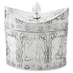1880s Dutch Silver Tea Caddy