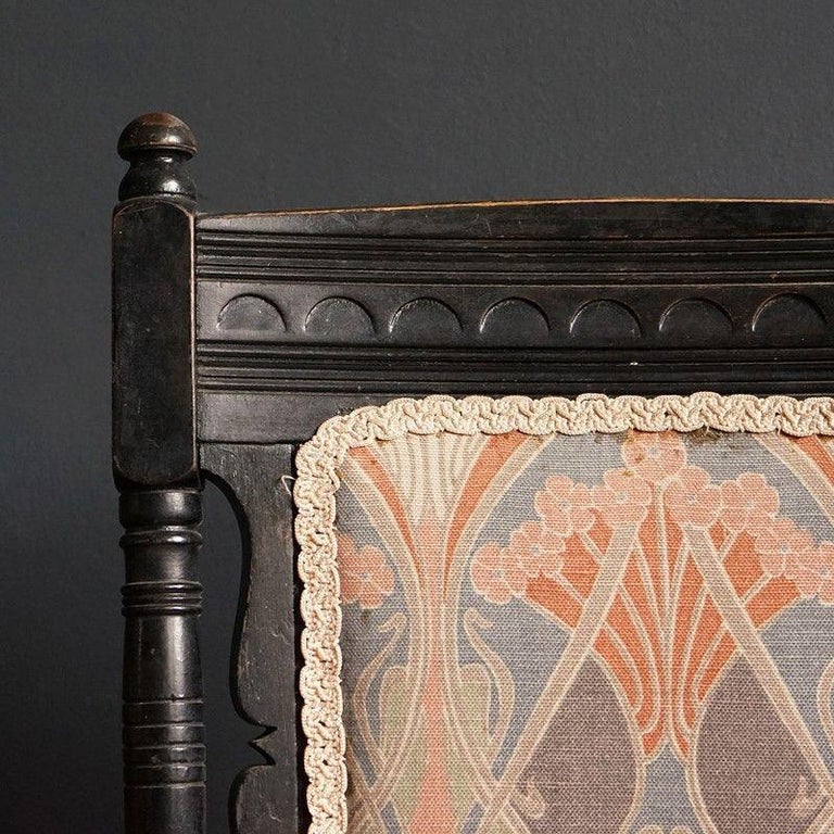 1880's Ebonised Aesthetic Movement Side Chairs x2 For Sale at 1stDibs