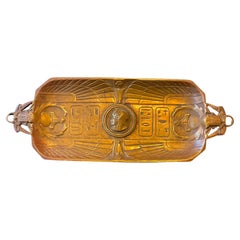 1880er Jahre Ägyptische Wiedergeburt Bronze Tablett