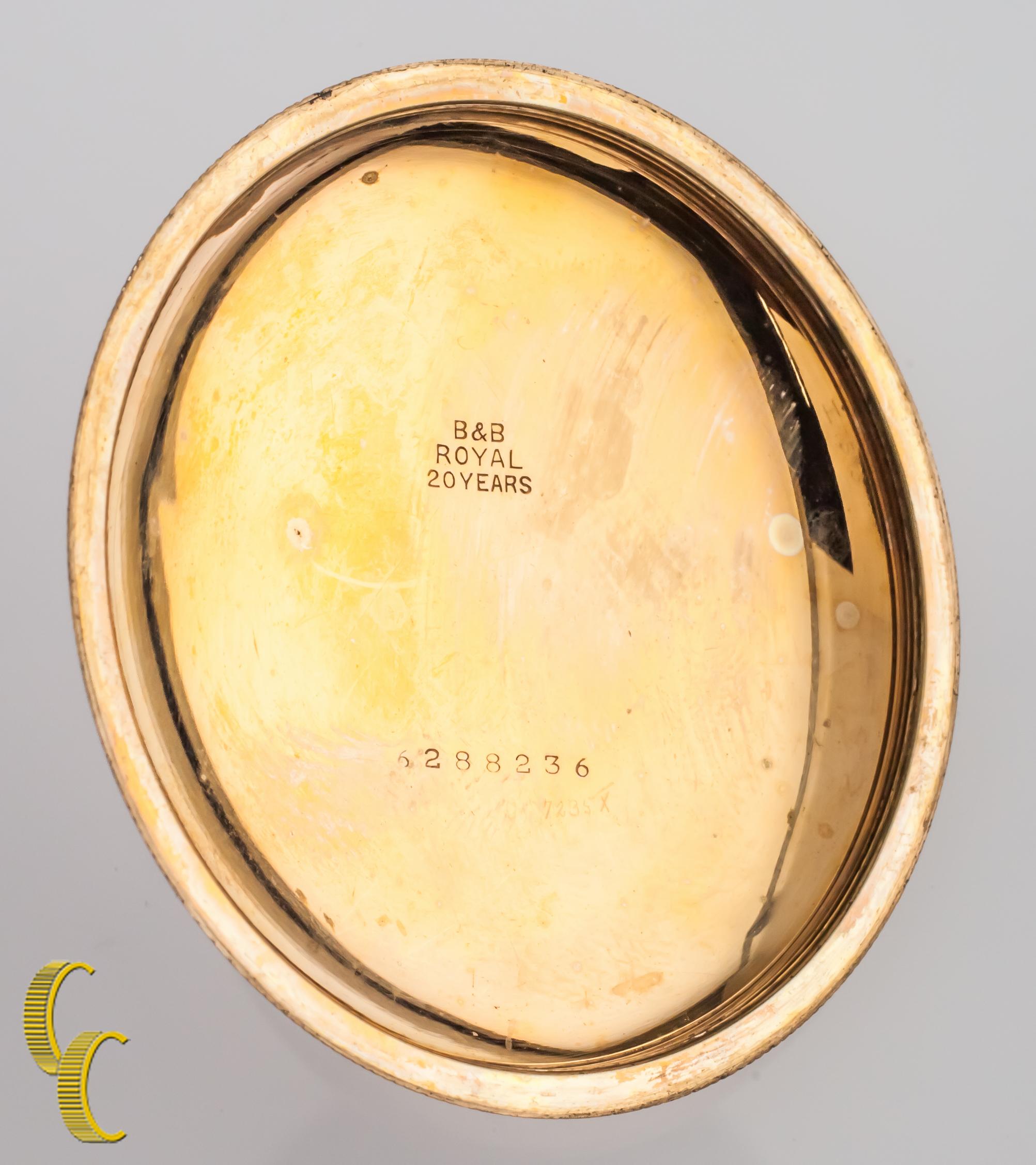 1880's Elgin Gold-Filled Antique Open Face Pocket Watch, Size 10S In Good Condition For Sale In Van Nuys, CA