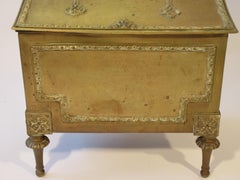 1880s English Brass Coal Box