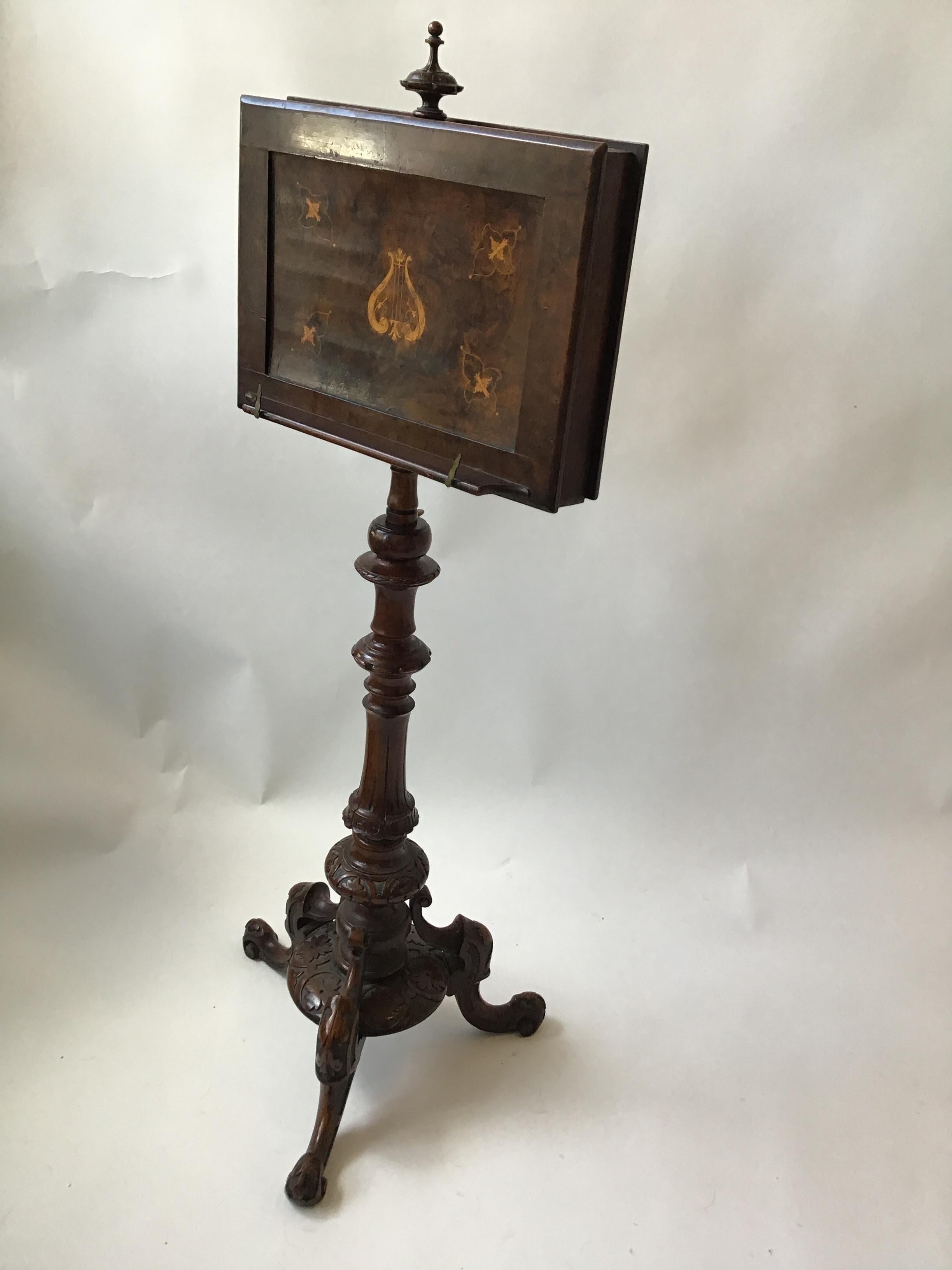 Wood 1880s English Double Sided Music Stand