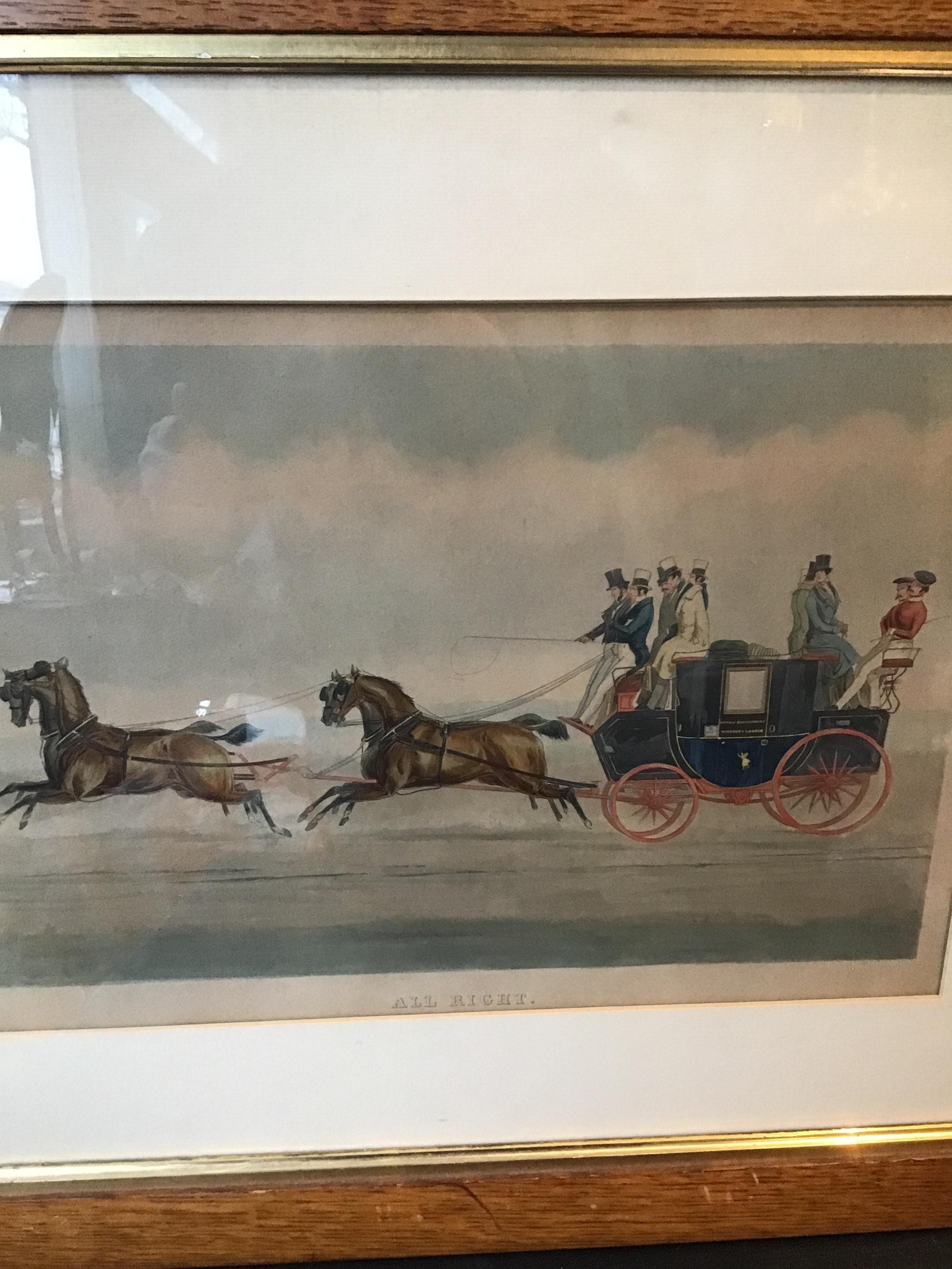 Paper 1880s English Horse Print Entitled All Right