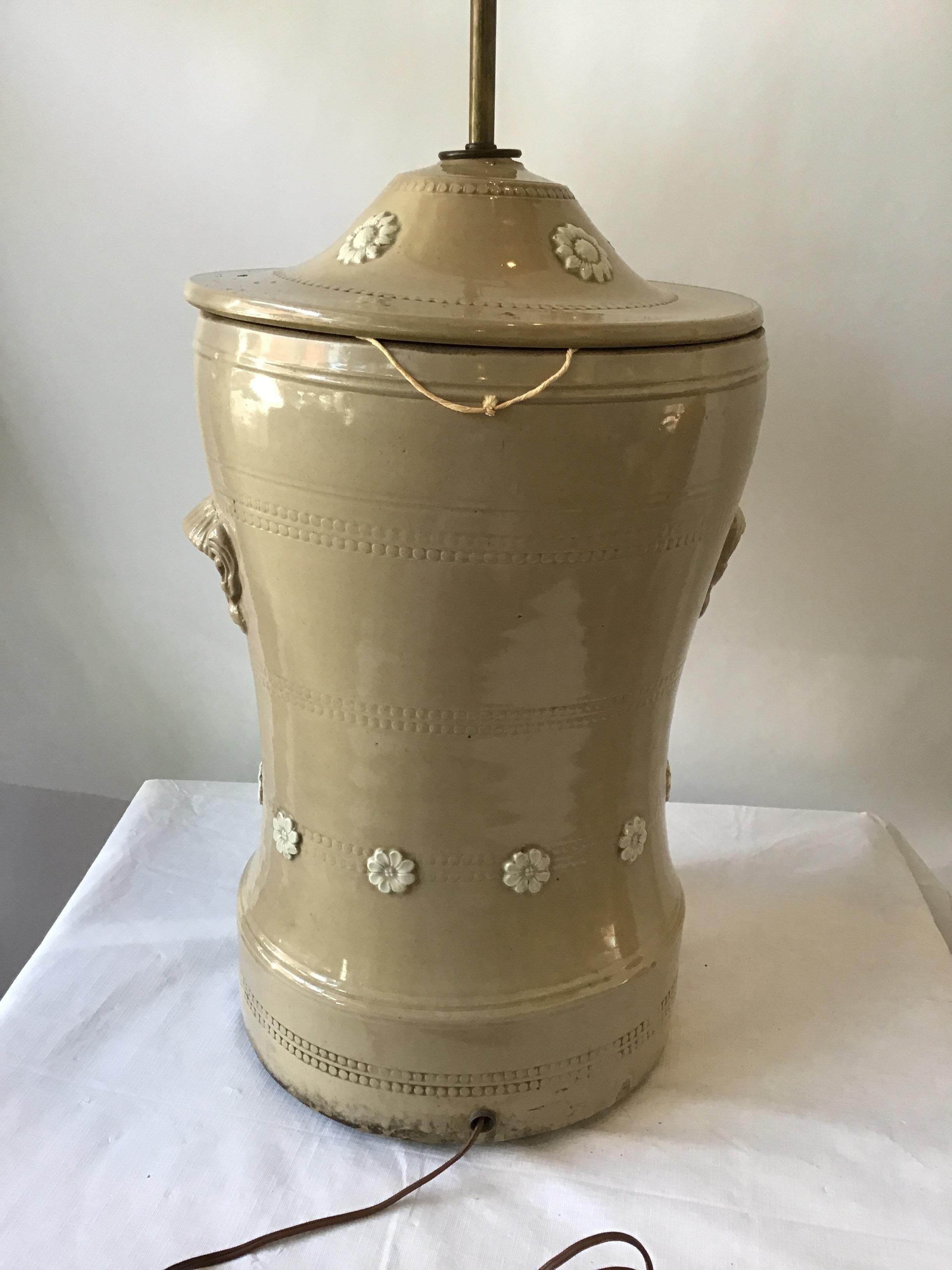 1880s English Stoneware Water Filter Lamp 2