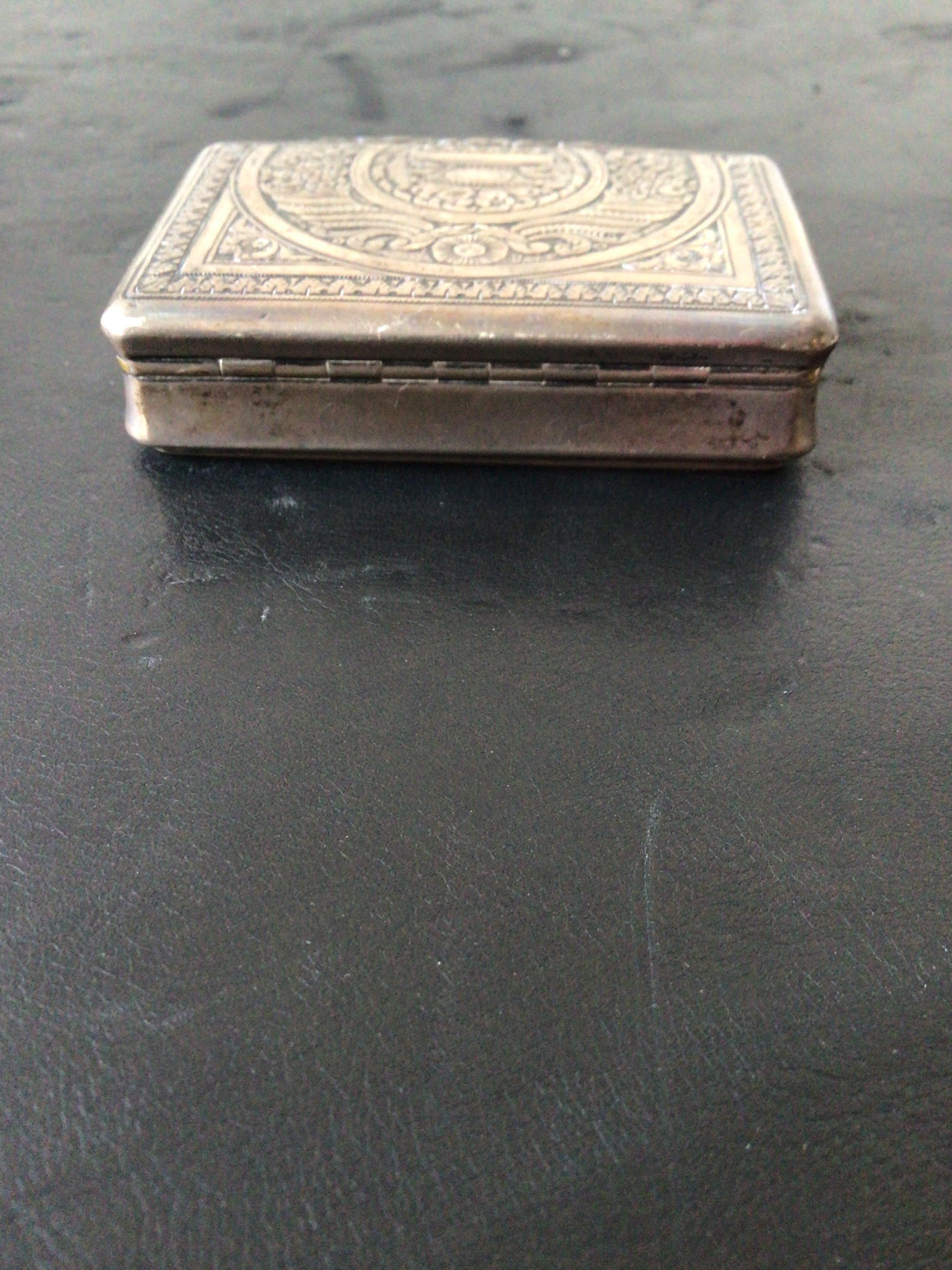 1880s, European Sterling Silver Box For Sale 1