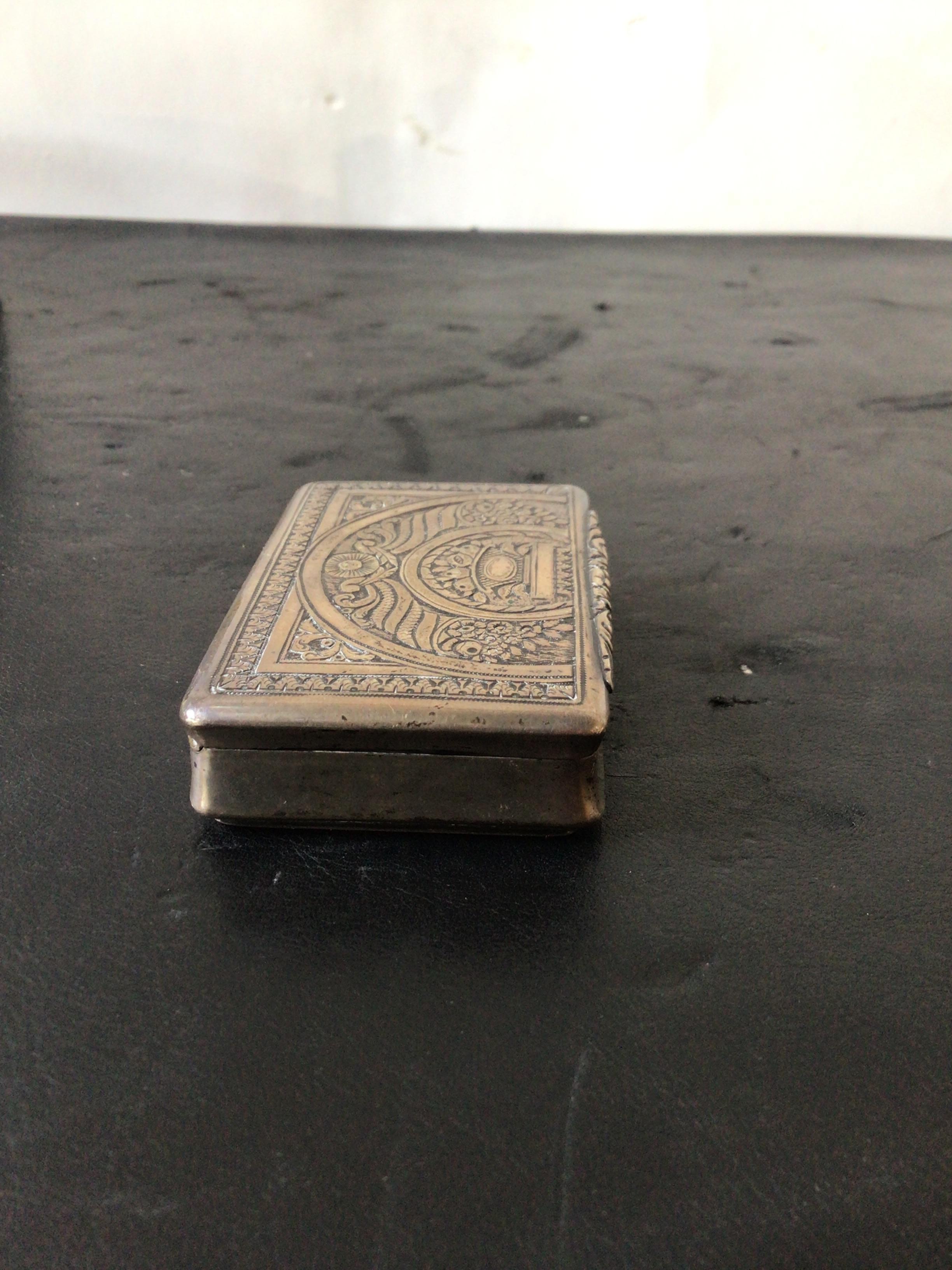 1880s, European Sterling Silver Box For Sale 2