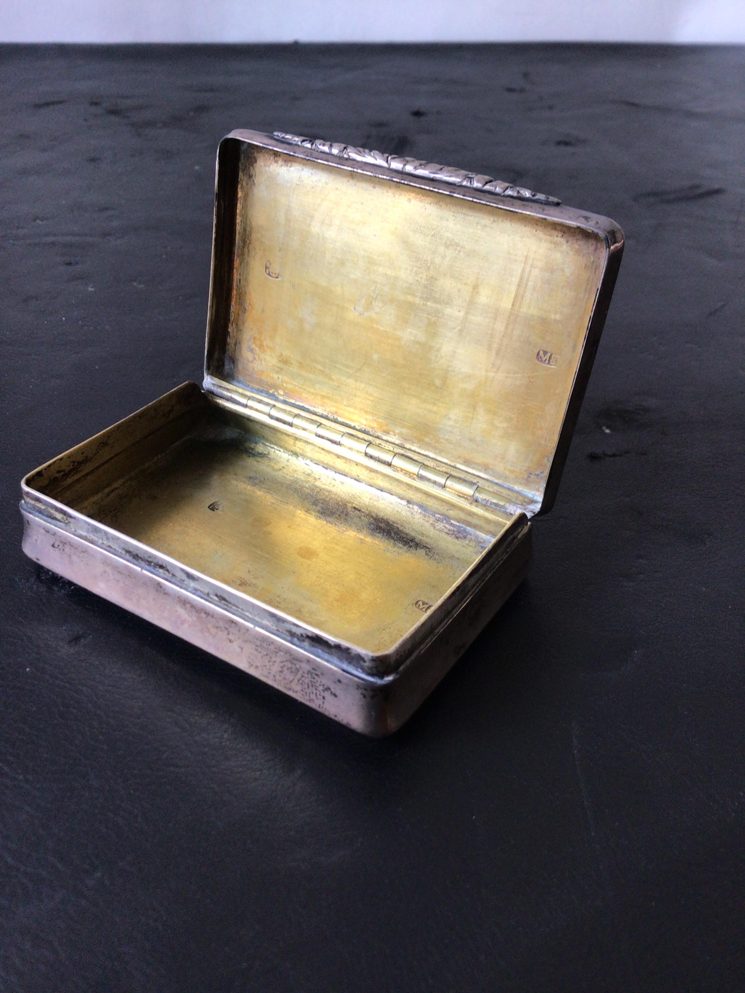 1880s, European Sterling Silver Box For Sale 3