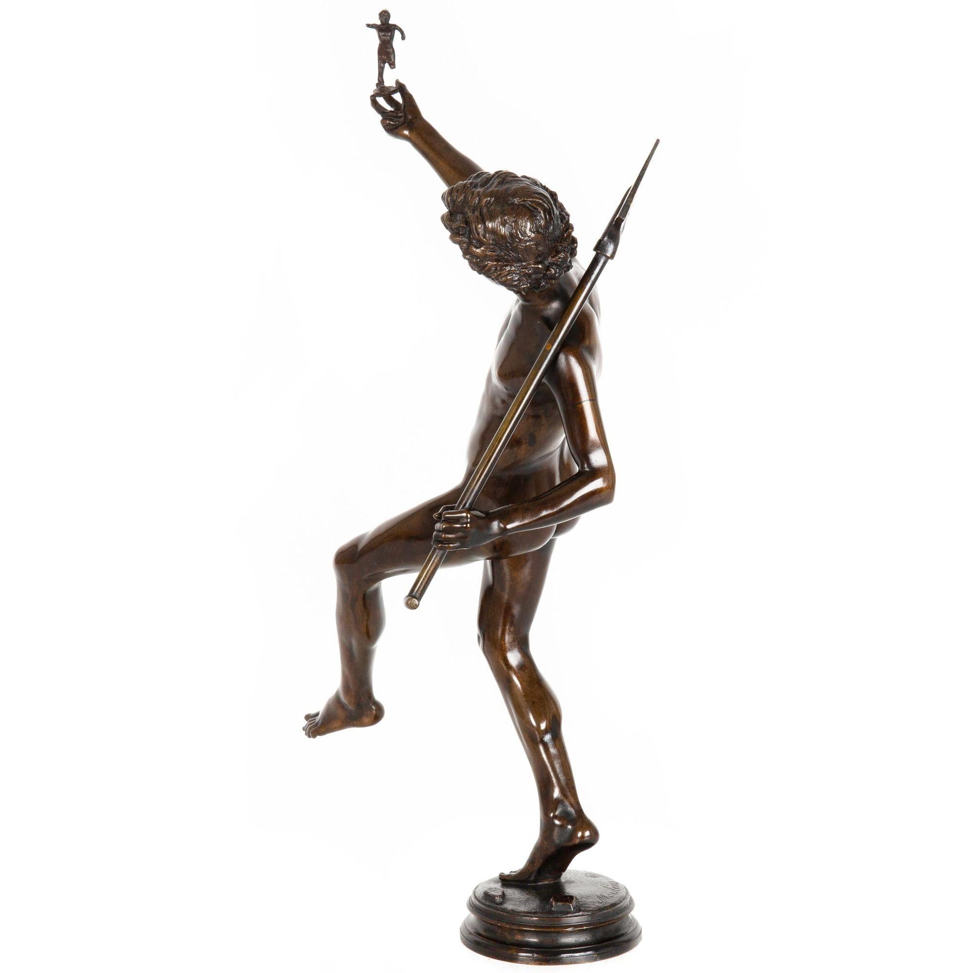 Francese Scultura in bronzo antico francese del 1880 