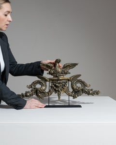 1880s French Baroque Style Ornament On Metal Base