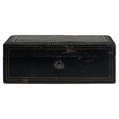 1880s French Black Laquered Box