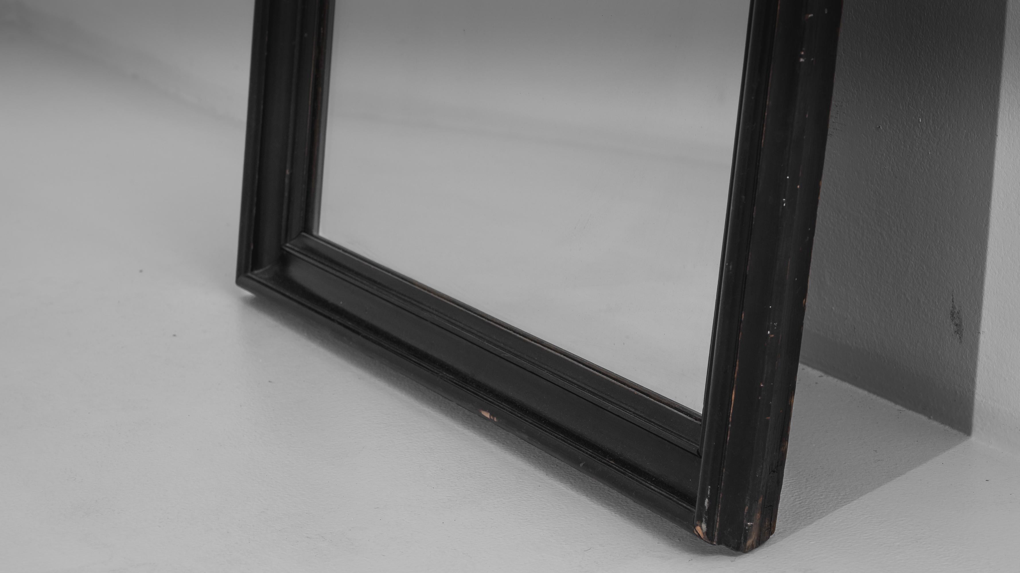 1880s French Black Patinated Mirror 1