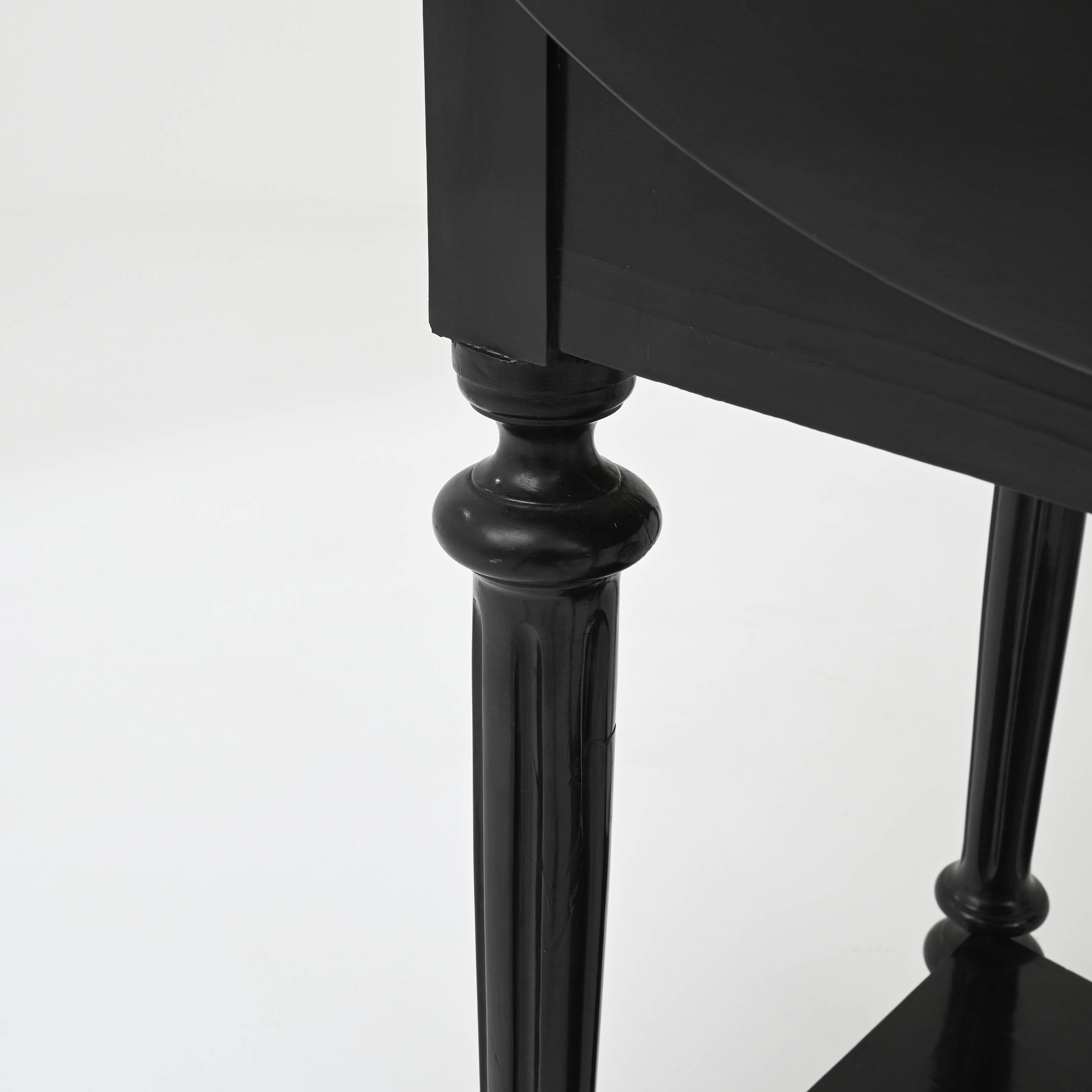 1880s French Black Patinated Side Tables, A Pair 8