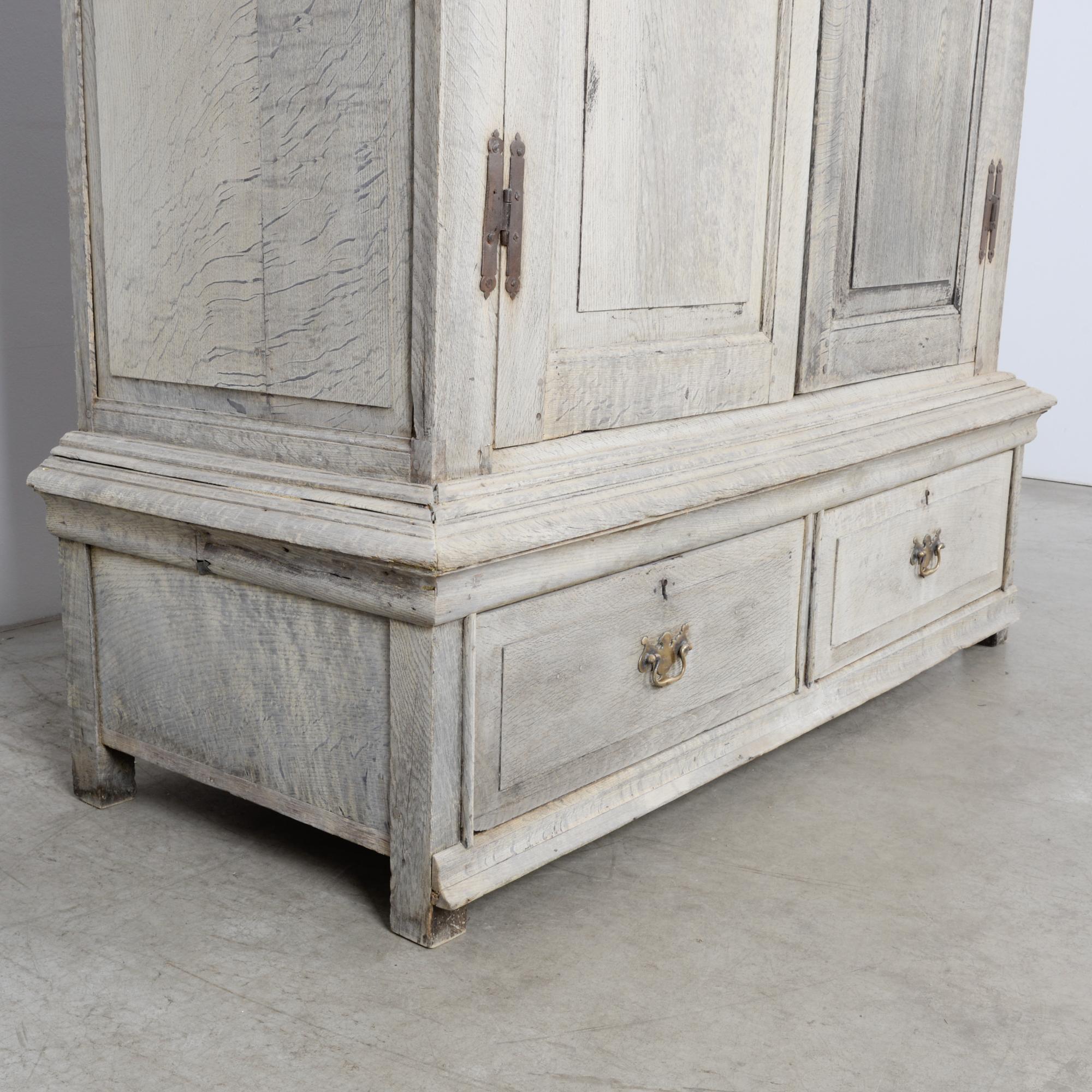 1880s French Bleached Oak Armoire 6
