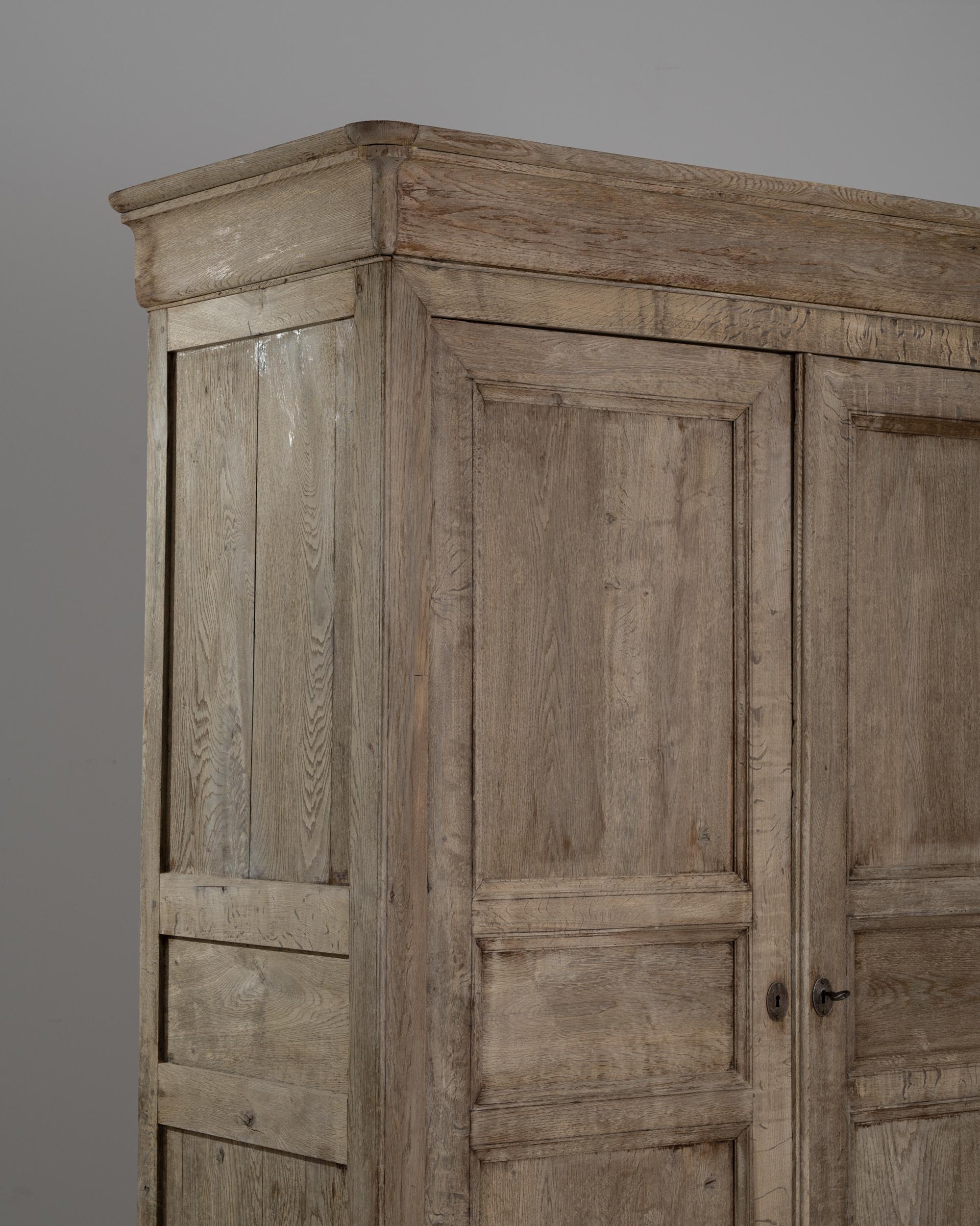 1880s French Bleached Oak Armoire 6