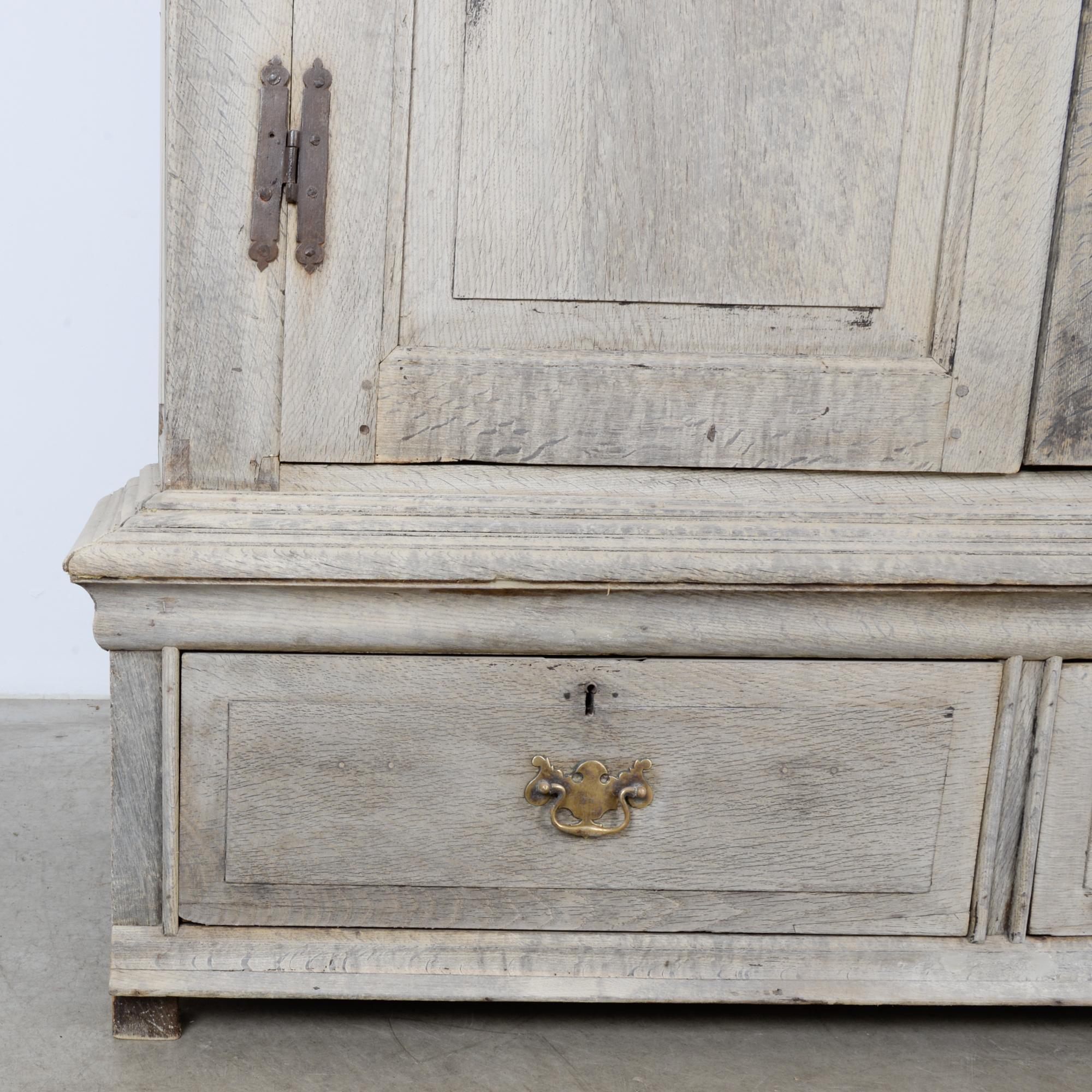 1880s French Bleached Oak Armoire 7