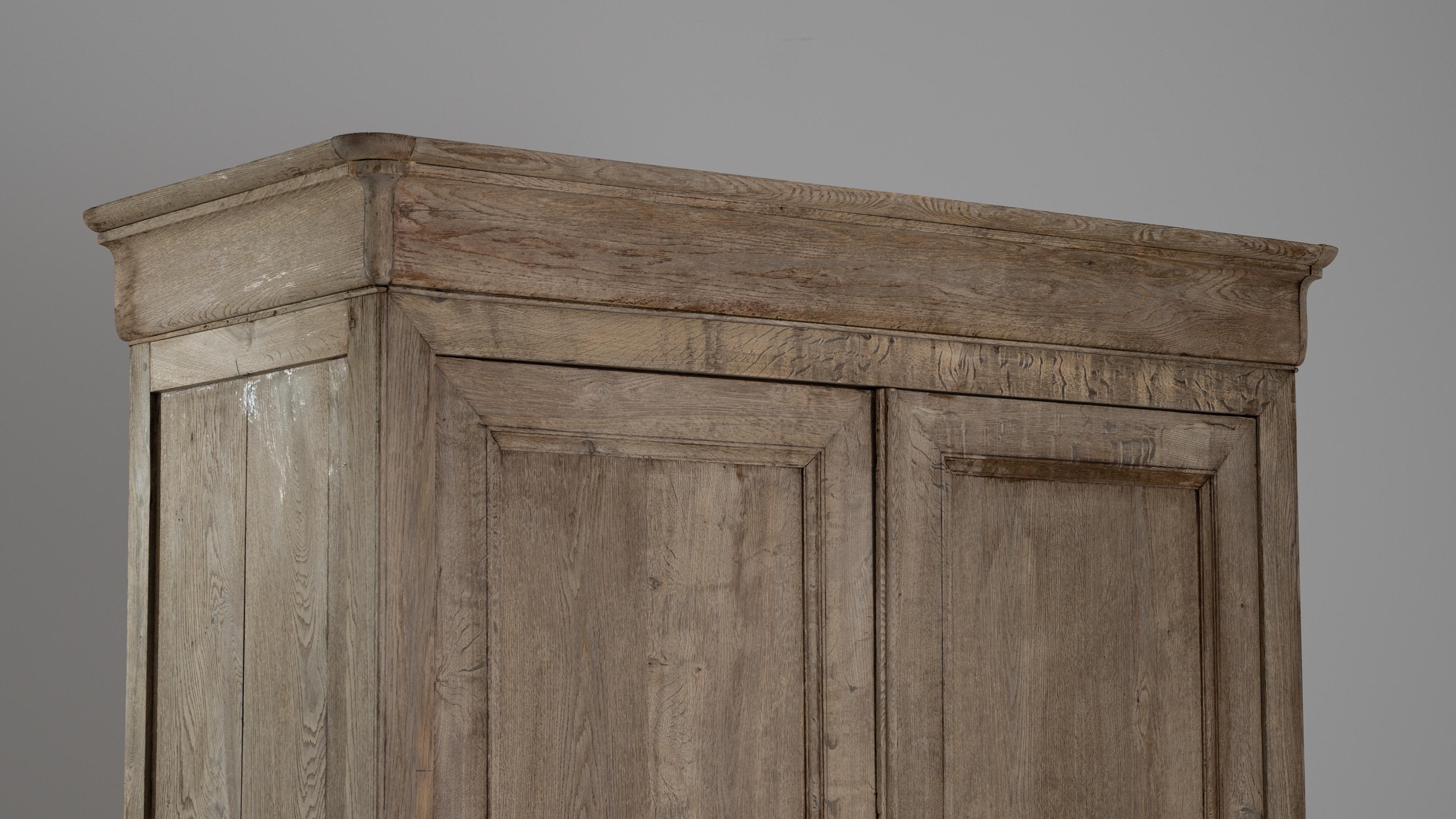 1880s French Bleached Oak Armoire 7