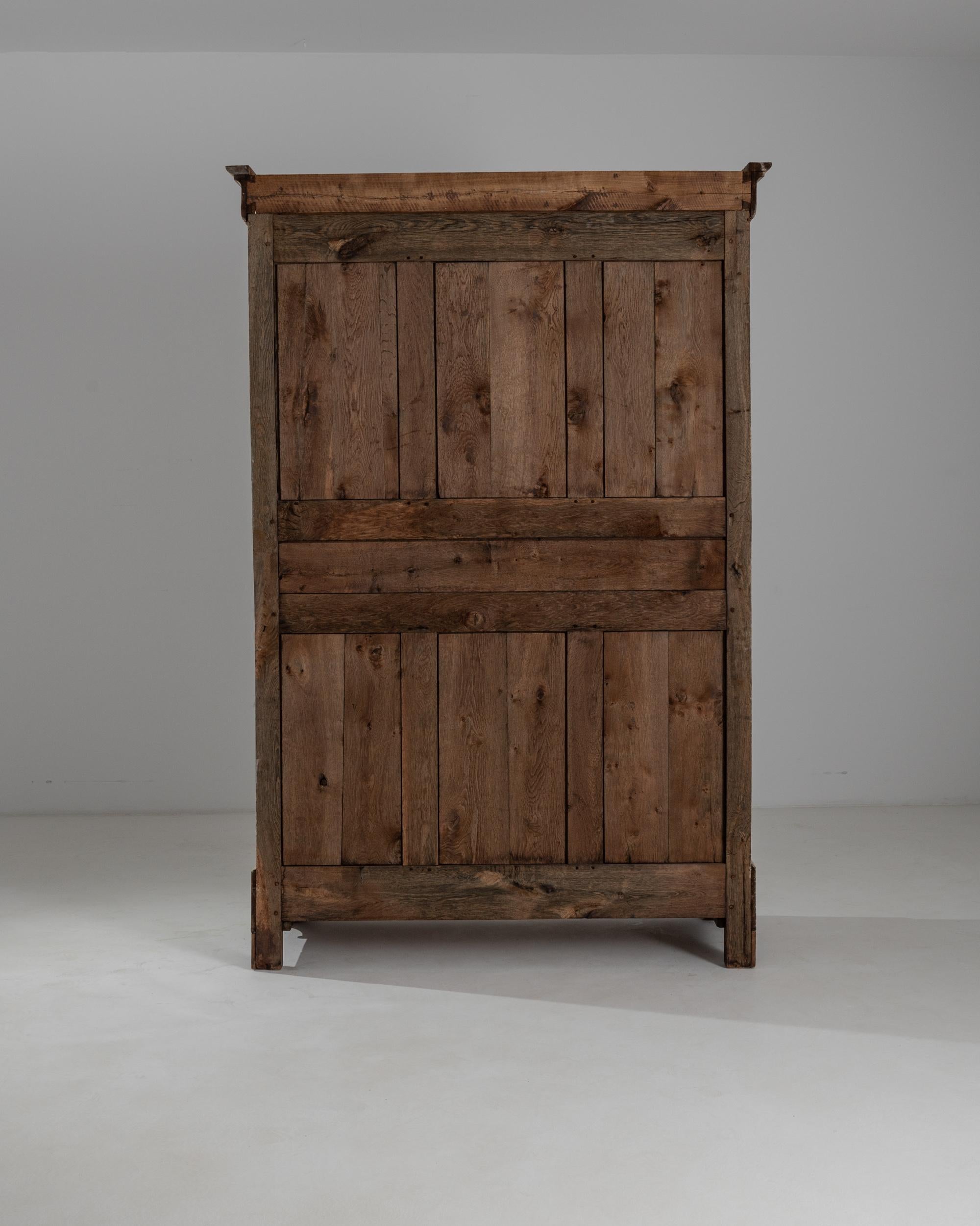 1880s French Bleached Oak Armoire 9