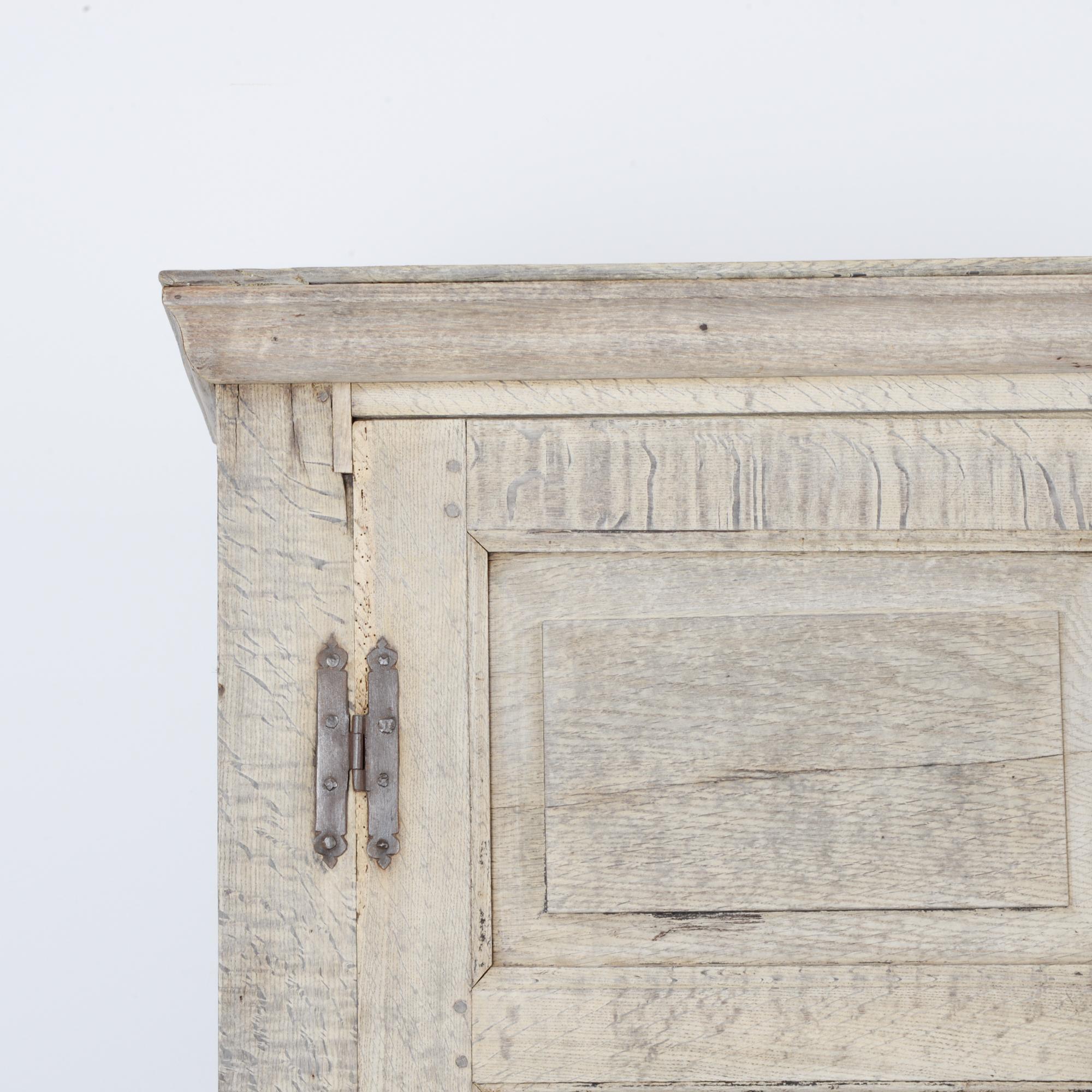 1880s French Bleached Oak Armoire 1