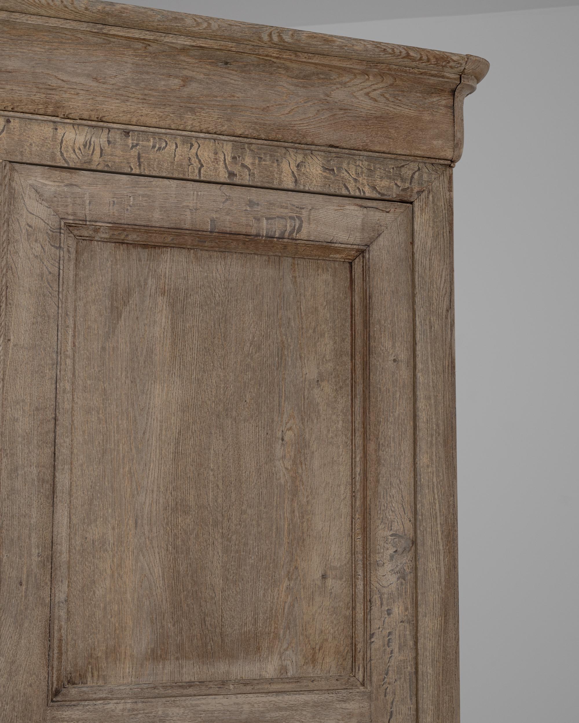 1880s French Bleached Oak Armoire 2