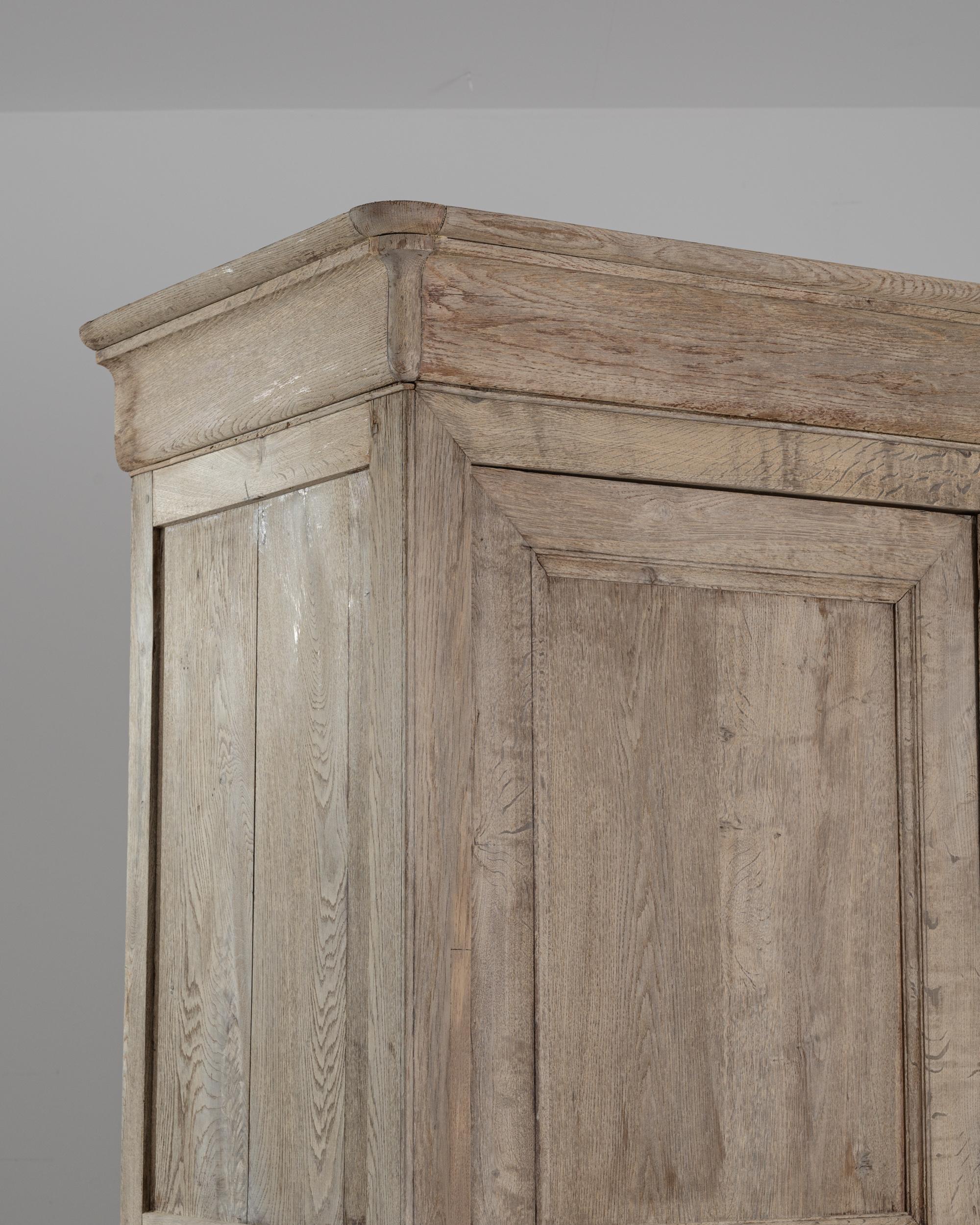 1880s French Bleached Oak Armoire 3